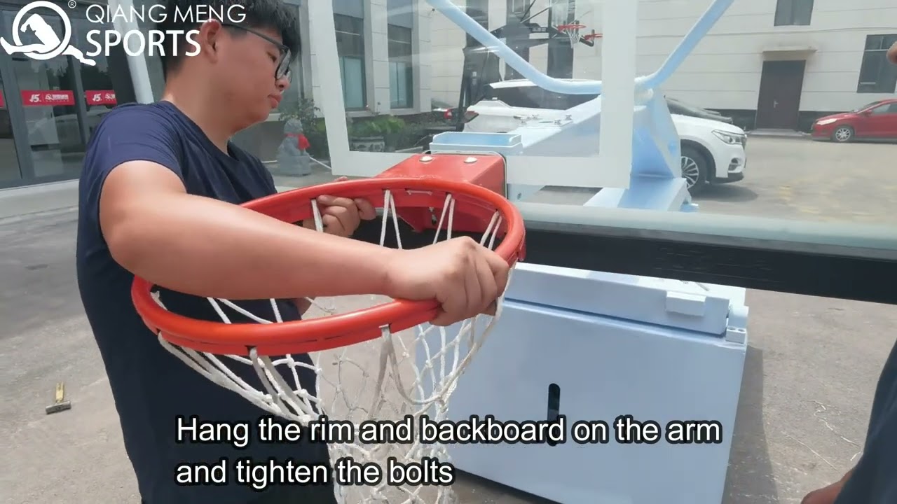 manual hydraulic fold basketball hoop 04