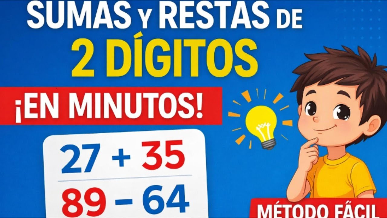 ¡DOMINA SUMAS Y RESTAS DE 2 DÍGITOS en minutos!  Método IPREA explicado fácil