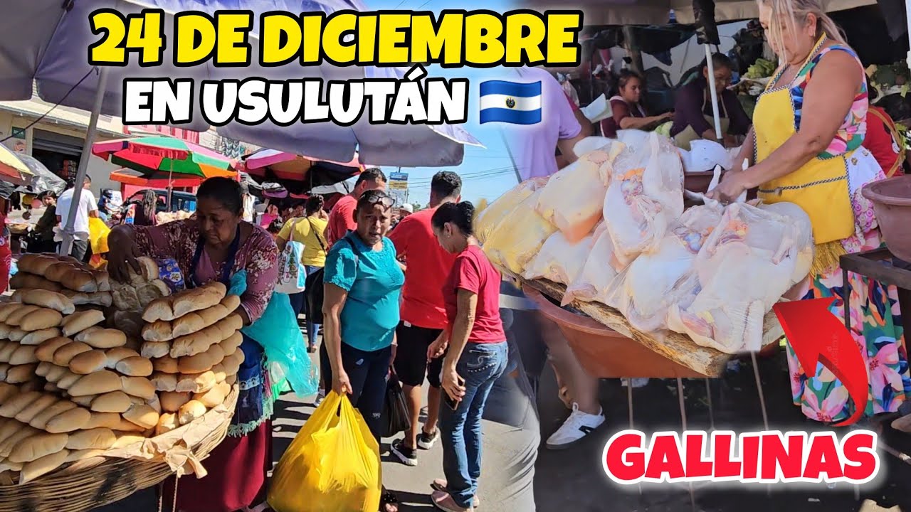 🎄🤗Asi el ambiente este 24 DE DICIEMBRE EN MERCADO DE USULUTÁN EL SALVADOR 🇸🇻 