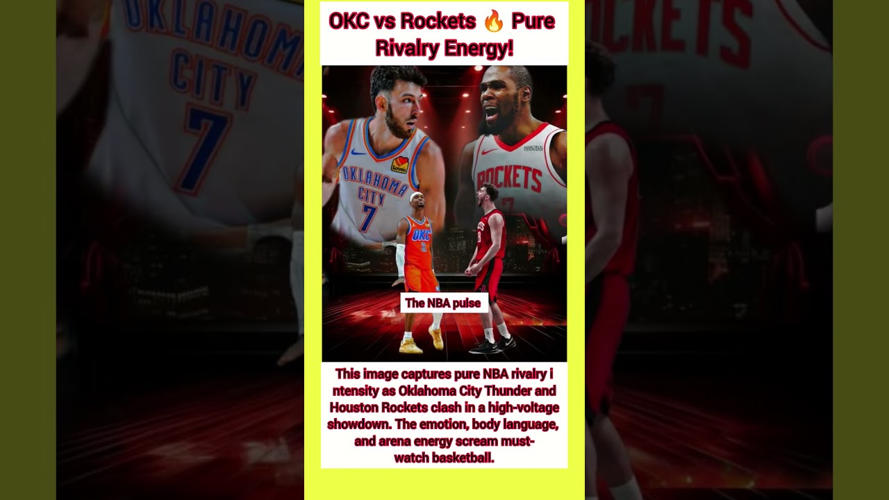 OKC vs Rockets 🔥 Pure Rivalry Energy!