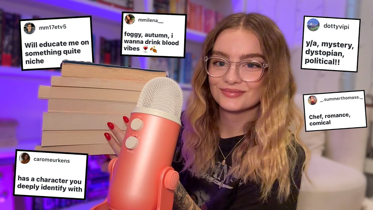ASMR oddly specific book recommendations 📖 🧸 lots of book triggers
