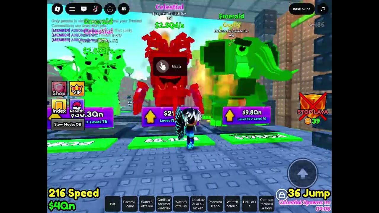 Getting my first goldy from the fuse in escape lava for brainrots
