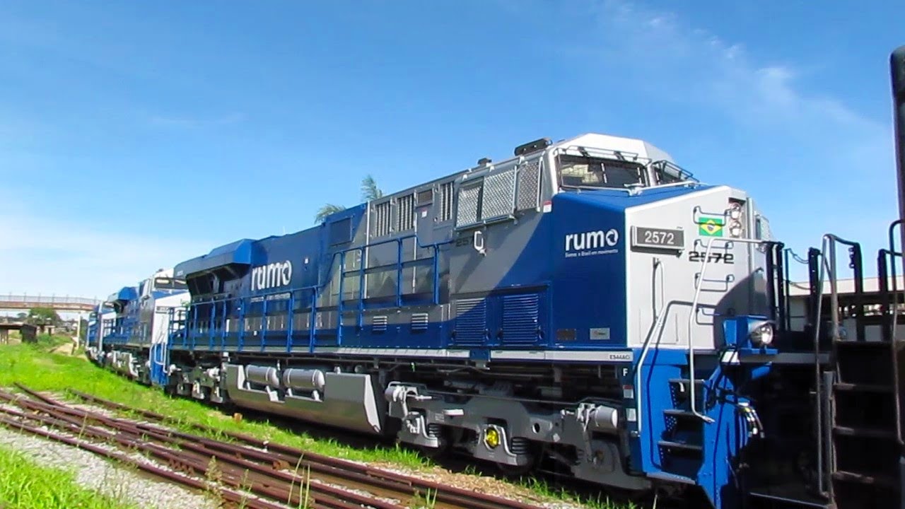 (Raríssimo) Super Translado Com 4 Novas Locomotivas ES44ACi (Zero-Km) Adquiridas Pela Rumo Logística