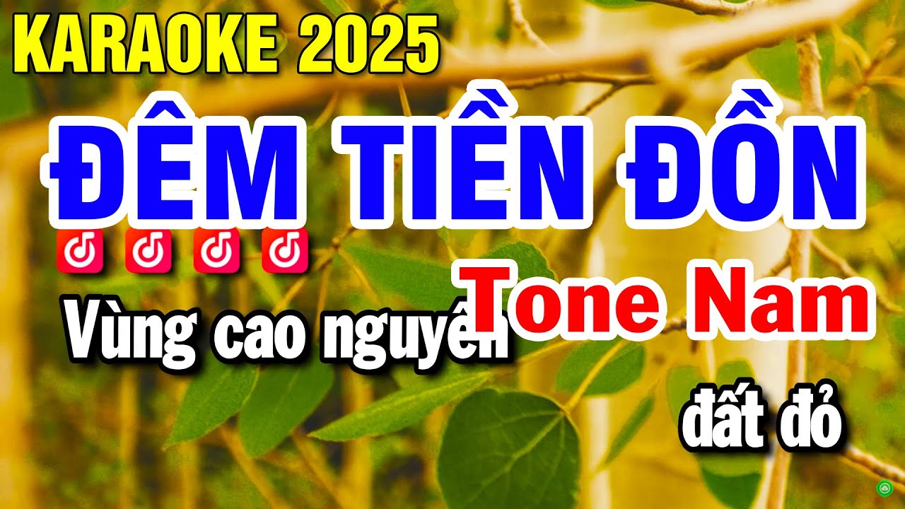 Karaoke Đêm Tiền Đồn - Tone Nam Dm Beat Hay 2025 | Huỳnh Lê