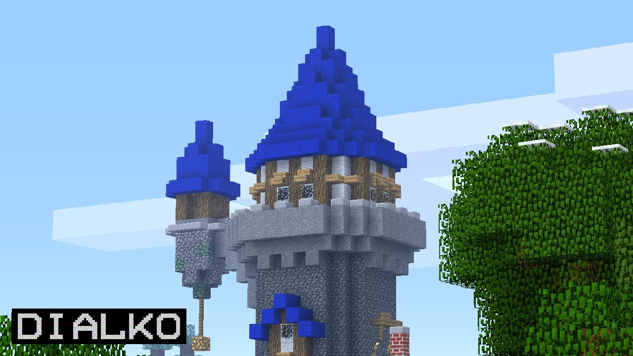 Строительство башни волшебника в бета-версии Minecraft