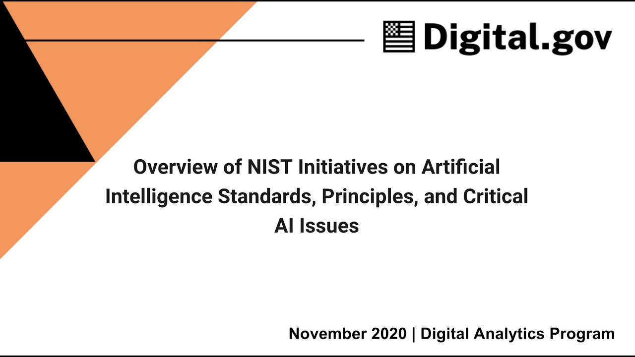 NIST Initiatives on Artificial Intelligence Standards, Principles, and Critical AI Issues