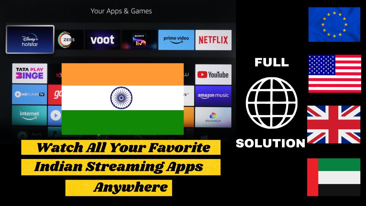 Watch hotstar, zee5, voot, sonyliv Anywhere In World