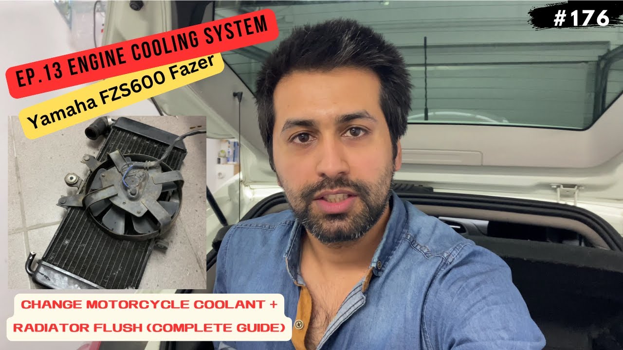 #176- EP.13  🏍️ Yamaha Fzs 600 Fazer Engine cooling system / Radiator Cleaning