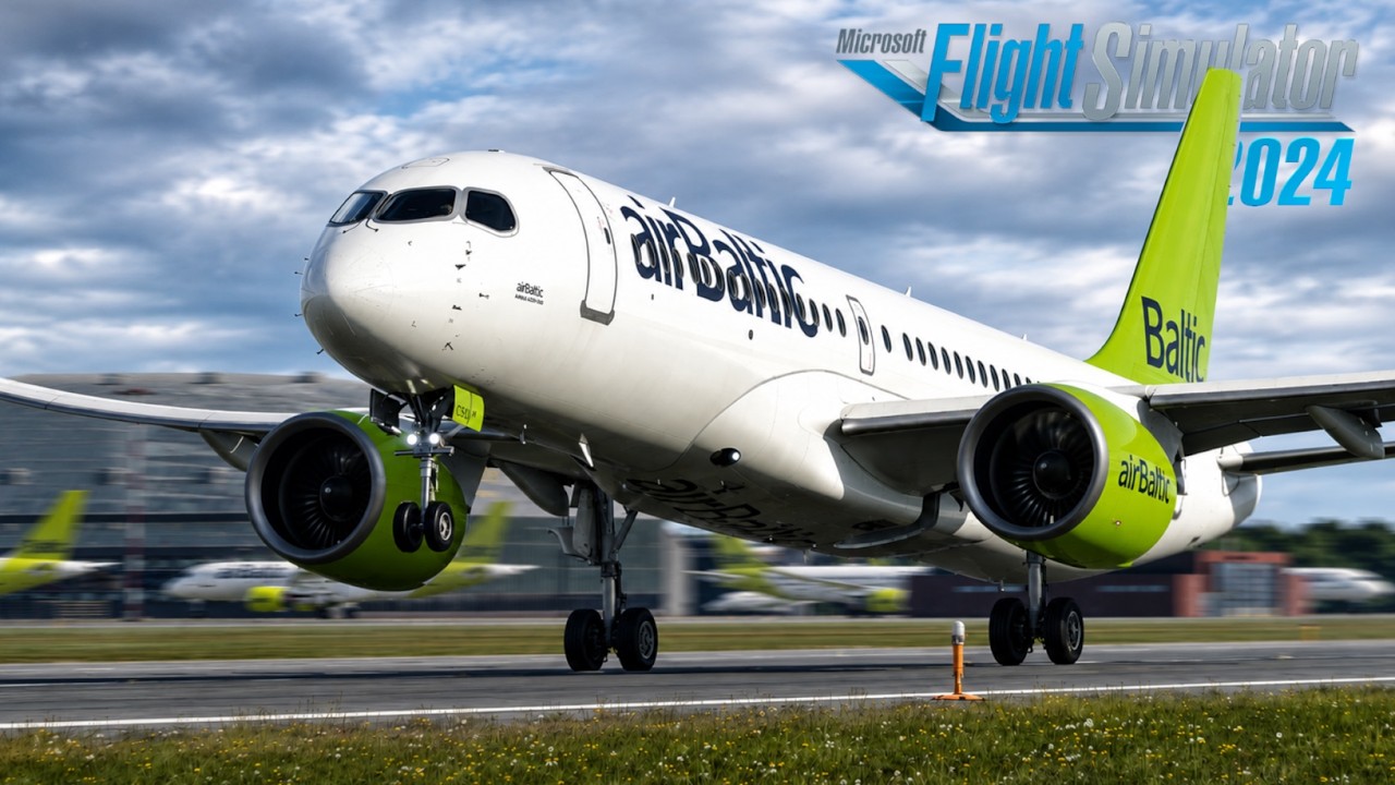 Synaptic A220-300 FIRST Flight! airBaltic: Riga - Porto | MSFS 2024 Full Flight