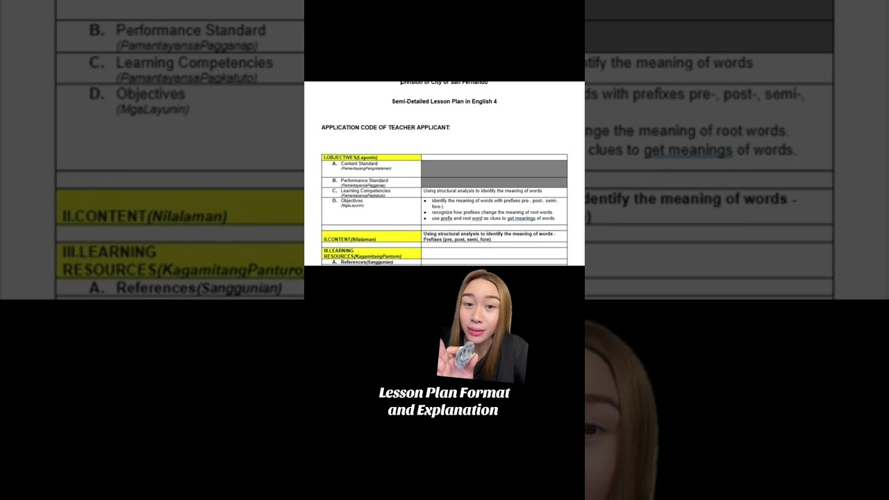 PART 1 — Lesson Plan Format and Explanation