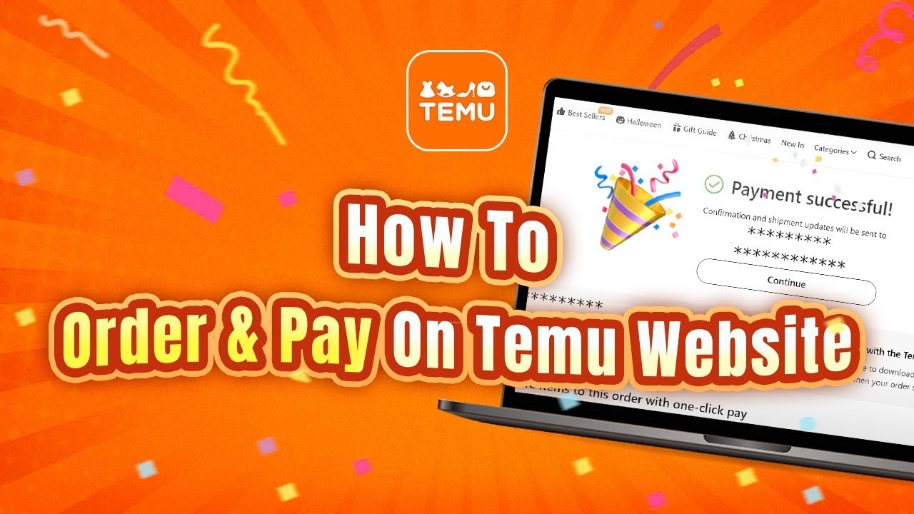 How to order and pay on Temu Website