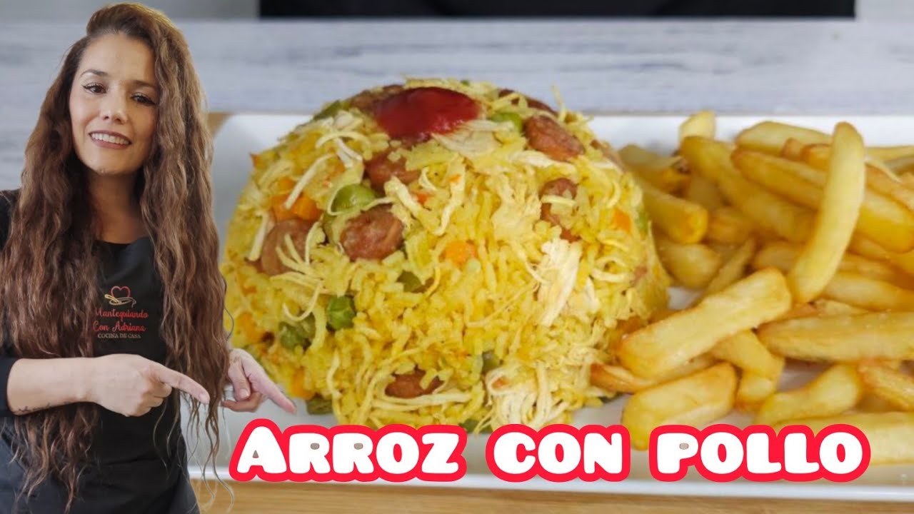 como hacer  ARROZ CON POLLO f&aacute;cil y DELICIOSO 😋