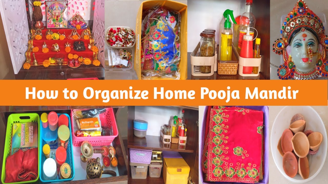 Home Mandir organization Idea || Getting Puja Room Ready for Festivals || Mandir Drawer Organization