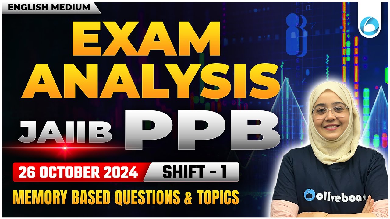 JAIIB Oct 2024 PPB Exam Analysis Shift 1 (26 Oct 2024) | JAIIB Exam Analysis in English | Afreen Mam