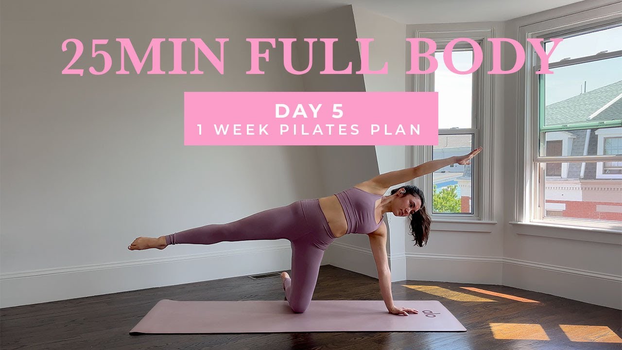 DAY 5 - 1 WEEK FULL BODY SCULPT PILATES PLAN // 25MIN hourglass full body // + verbal guidance