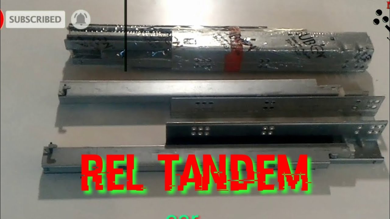 cara membuat laci pakai rel  tandem. // slide TD -26 huben.