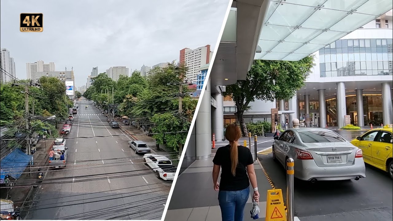 Bangkok - Saturday Morning Walk Bumrungrad Hospital on Sukhumvit 4K 60fps