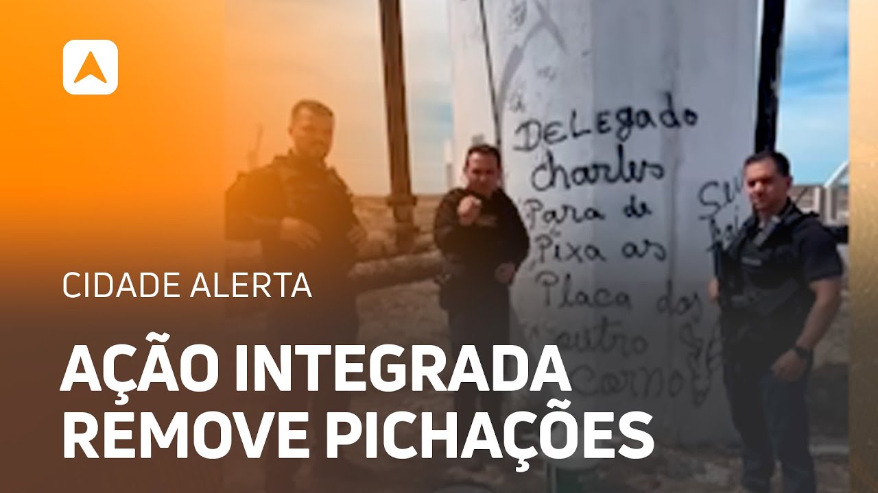 Ação integrada remove pichações e reforça combate ao crime