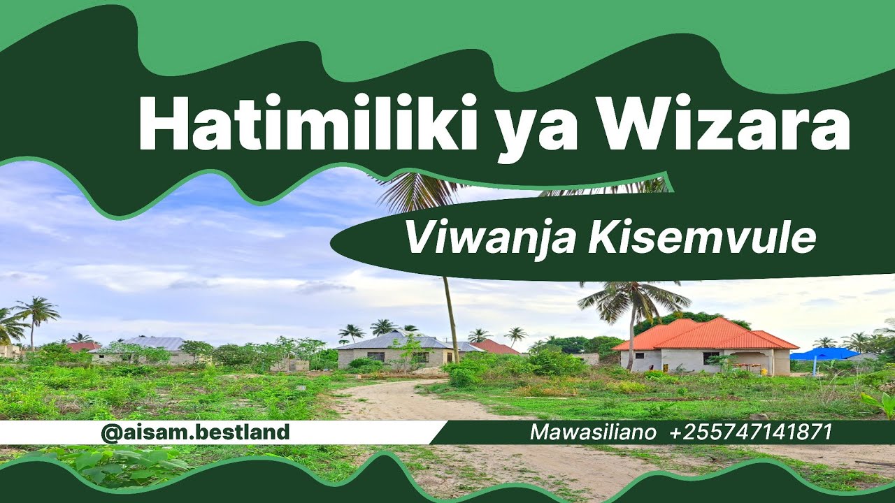 VIWANJA VIKUBWA VILIVYOPIMWA NA VYA KUPATA HATIMILIKI YA WIZARA[MRADI MPYA] KISEMVULE-OBEY