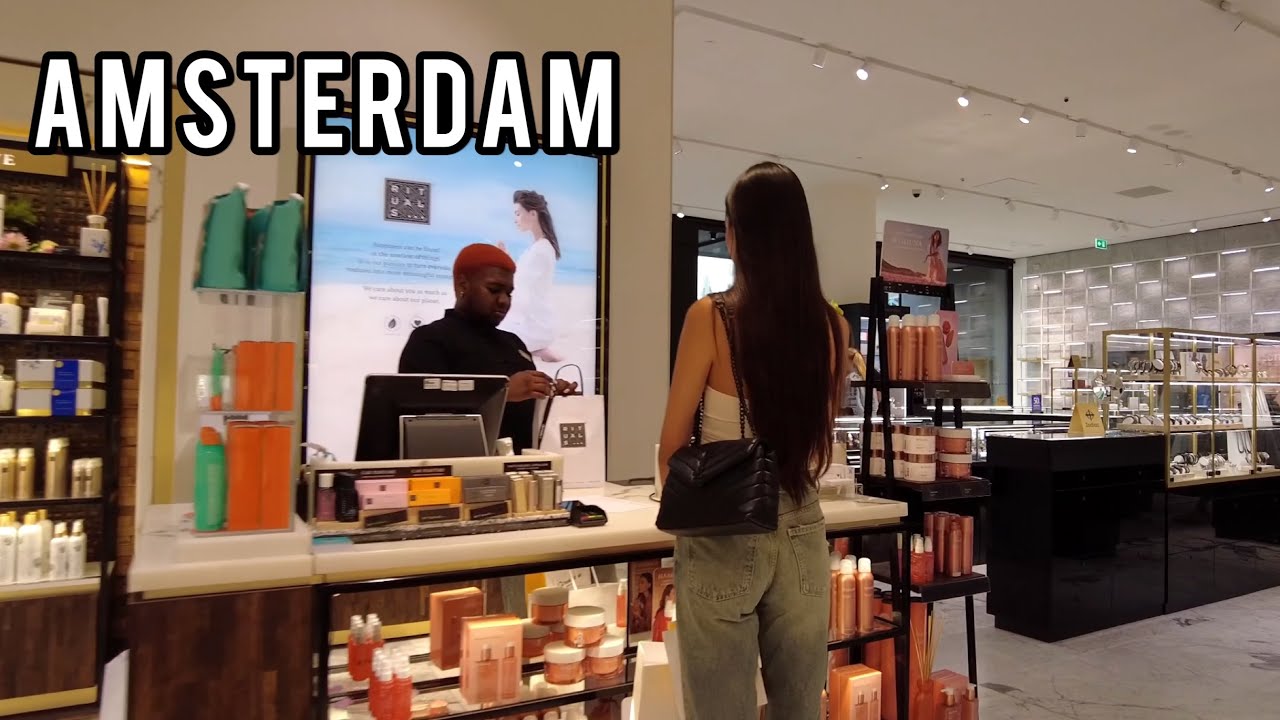 🛍Amsterdam Luxury Shopping Tour | Bijenkorf Amsterdam 4K Walking Tour Netherlands