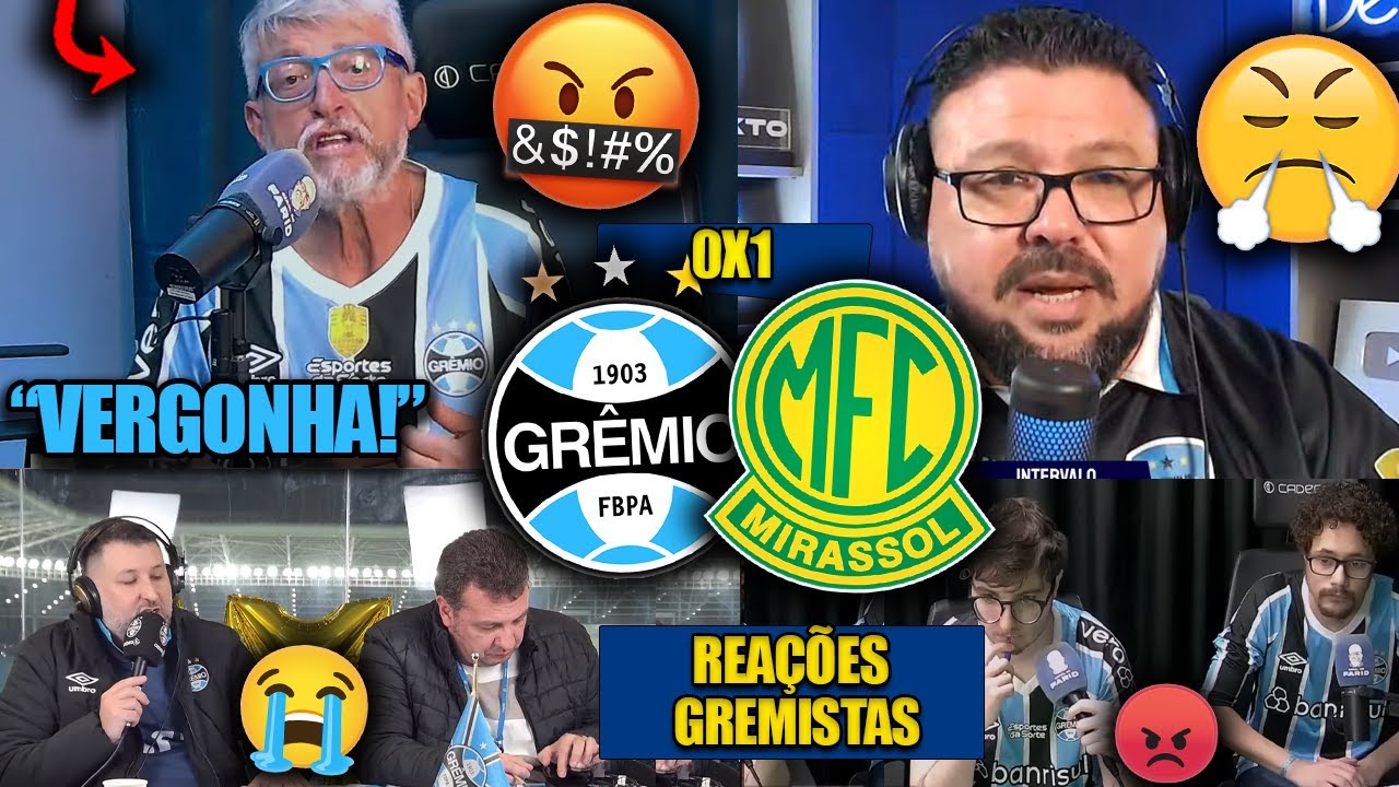 REA&Ccedil;&Otilde;ES dos GREMISTAS - GR&Ecirc;MIO 0X1 MIRASSOL - BRASILEIR&Atilde;O 2025 - VAMOS RIR DO FARID!