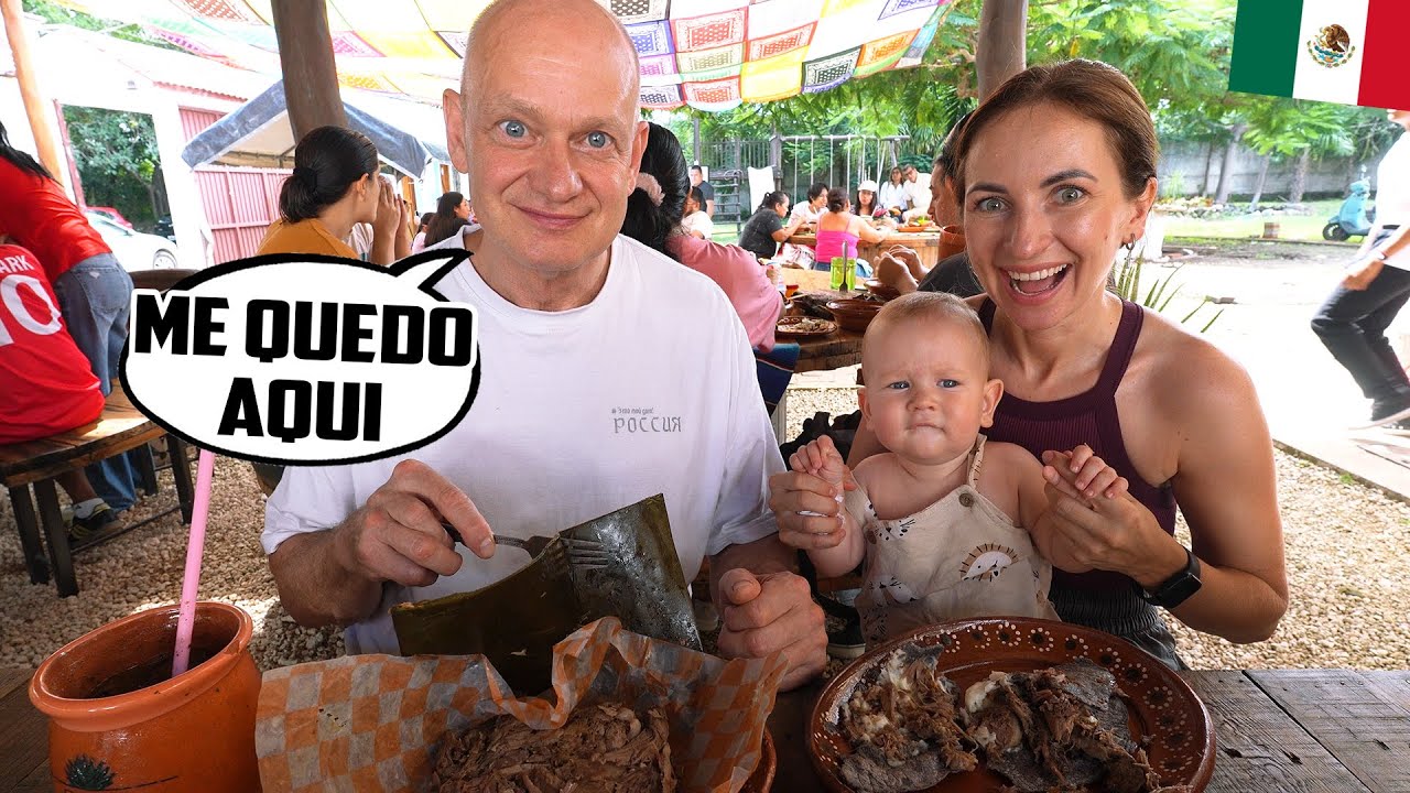 😱 PAPÁ RUSO PRUEBA BARBACOA DE HOYO por PRIMERA VEZ en MÉXICO 🇲🇽
