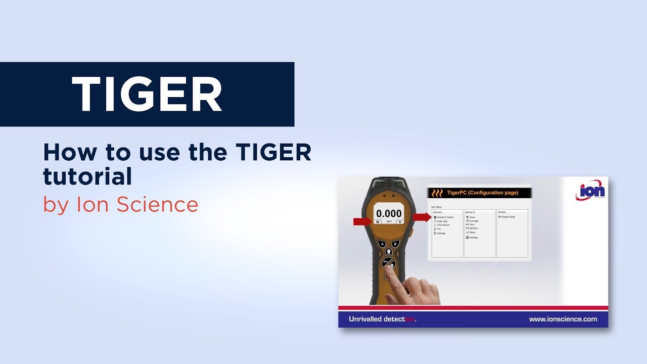 Tiger handheld VOC detector - Tutorial