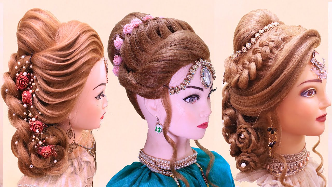 Bridal hairstyles for long hair | wedding hairstyles || easy hairstyles | hairstyles for girls