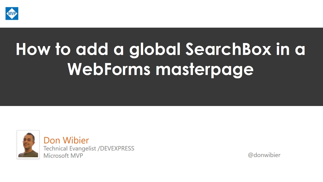 ASP NET MasterPage Searchbox