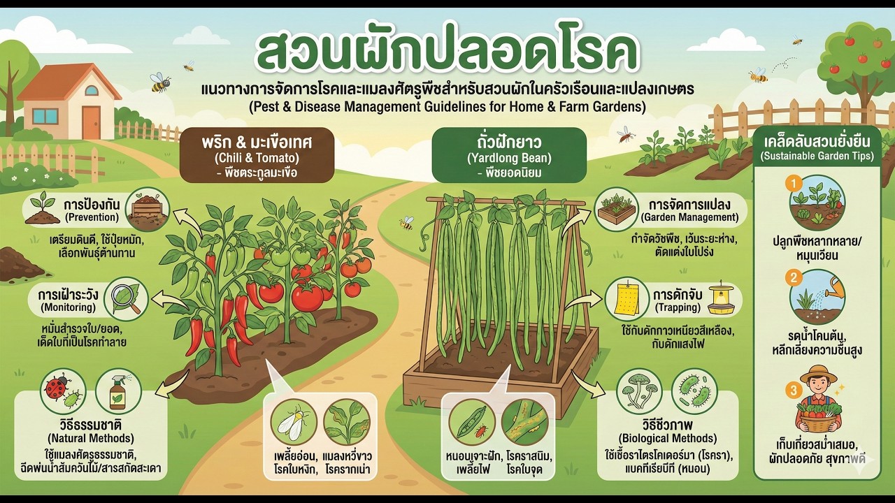 คู่มือคนสวน  สู่สวนผักปลอดโรค #เกษตรยุคใหม่ #เกษตรผสมผสาน