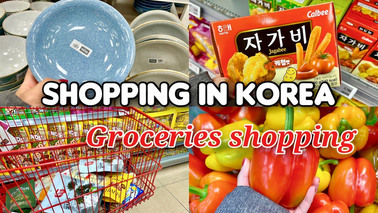 Shopping in Korea 🇰🇷vlog, Groceries shopping 🛍️ Supermarket food with prices | k-winter Desserts 