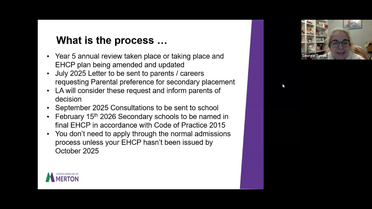 Parent forum session: Transition of children with EHCP’s from primary to secondary school (16/1/25)