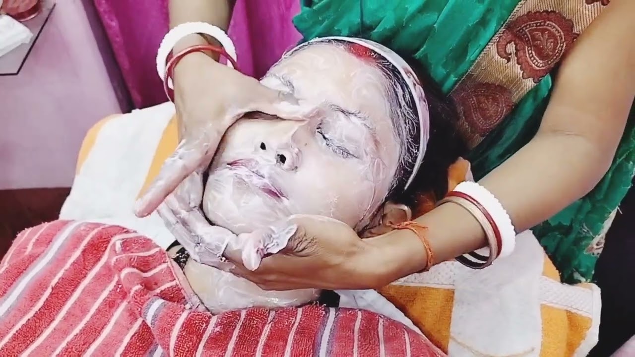 Lotus pearl facial my real client 👸 client very happy 🥰🥰🥰 puja ladies beauty parlour 💄💄