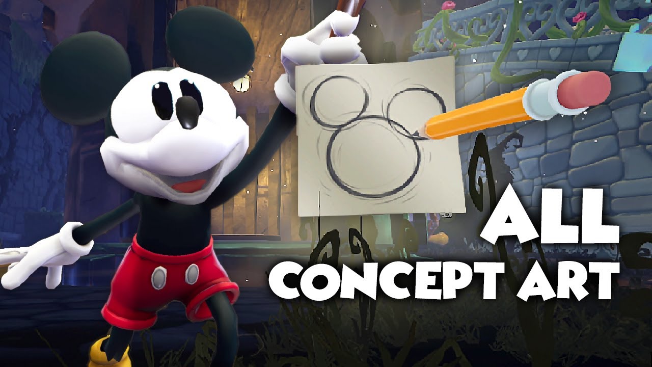 Epic Mickey Rebrushed - ALL 156 Concept Art Locations