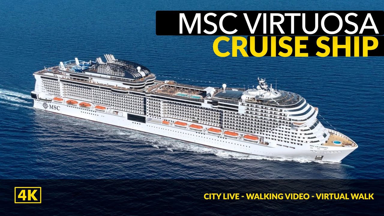 4K MSC Virtuosa Cruise Ship Tour - План палубы 5,6,7,18,19 - бассейны, зона отдыха с джакузи