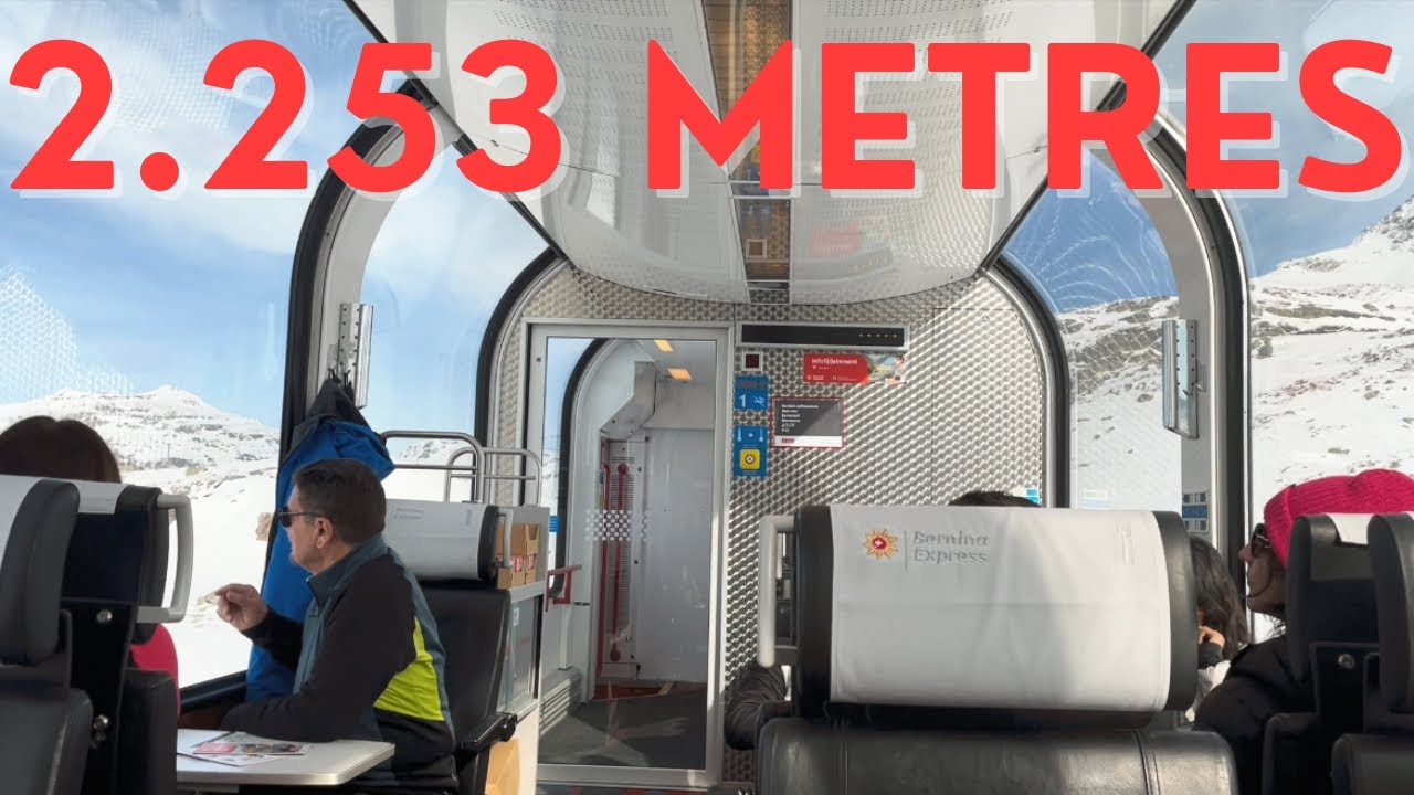 Sankt Moritz on the Bernina Express 🚂 HIGHEST railway in the Alps