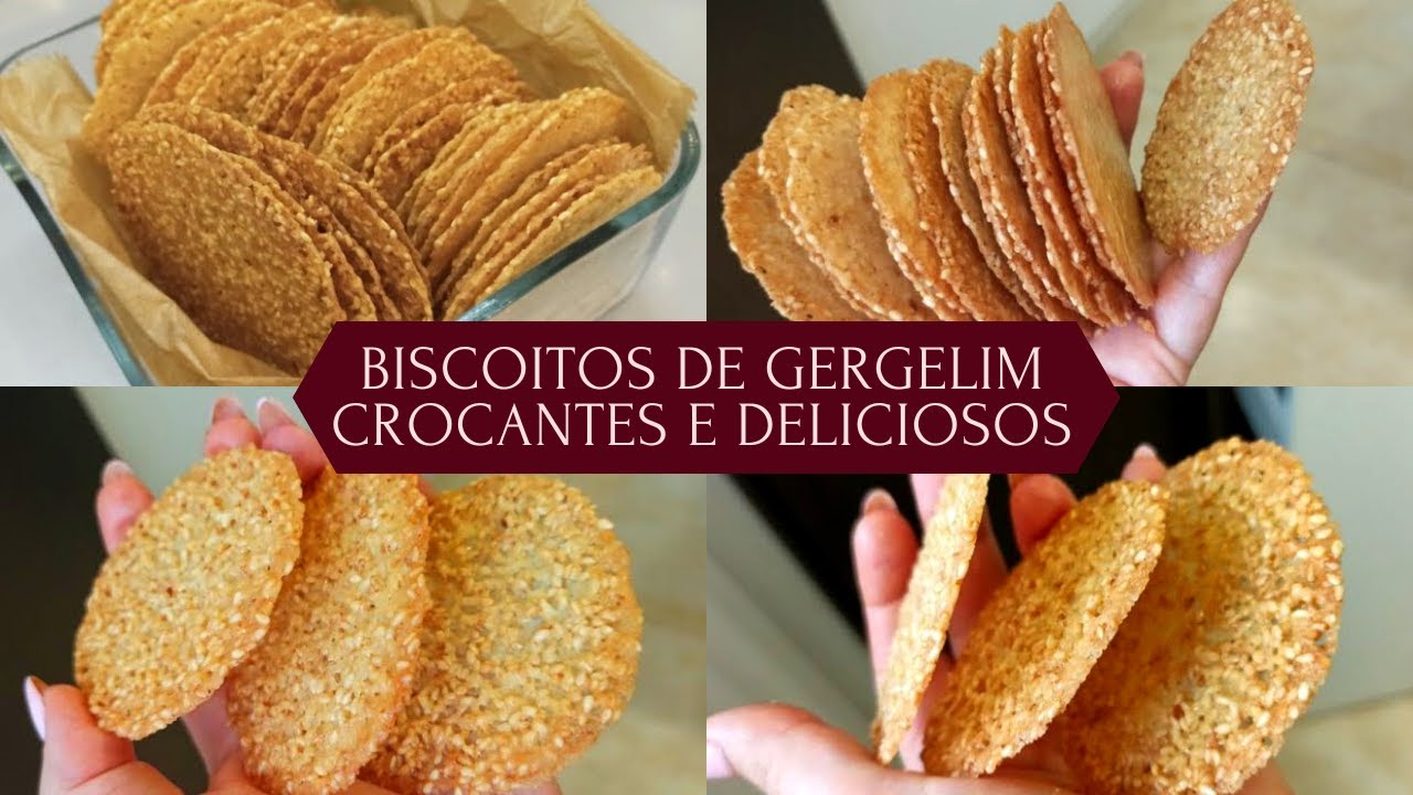 BISCOITOS DE GERGELIM CROCANTES, SAUDÁVEIS E FÁCEIS DE FAZER | RECEITA DE BISCOITO DELICIOSA