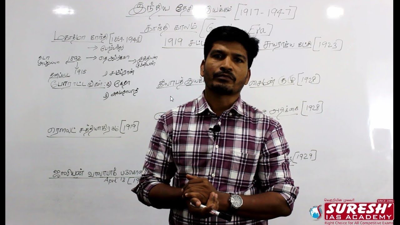 TNPSC - HISTORY-  INDIAN NATIONAL MOVEMENT -  Gandhian Era  By Kanimurugan sir