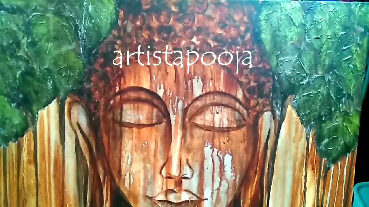 Lord Buddha Acrylic Painting on Board // ArtistaPooja Hindi // My process// Speed painting