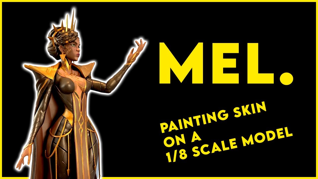 Как я рисую тёмные оттенки кожи — Мэл из Arcane / League of Legends — 3D-печатная статуэтка в мас...