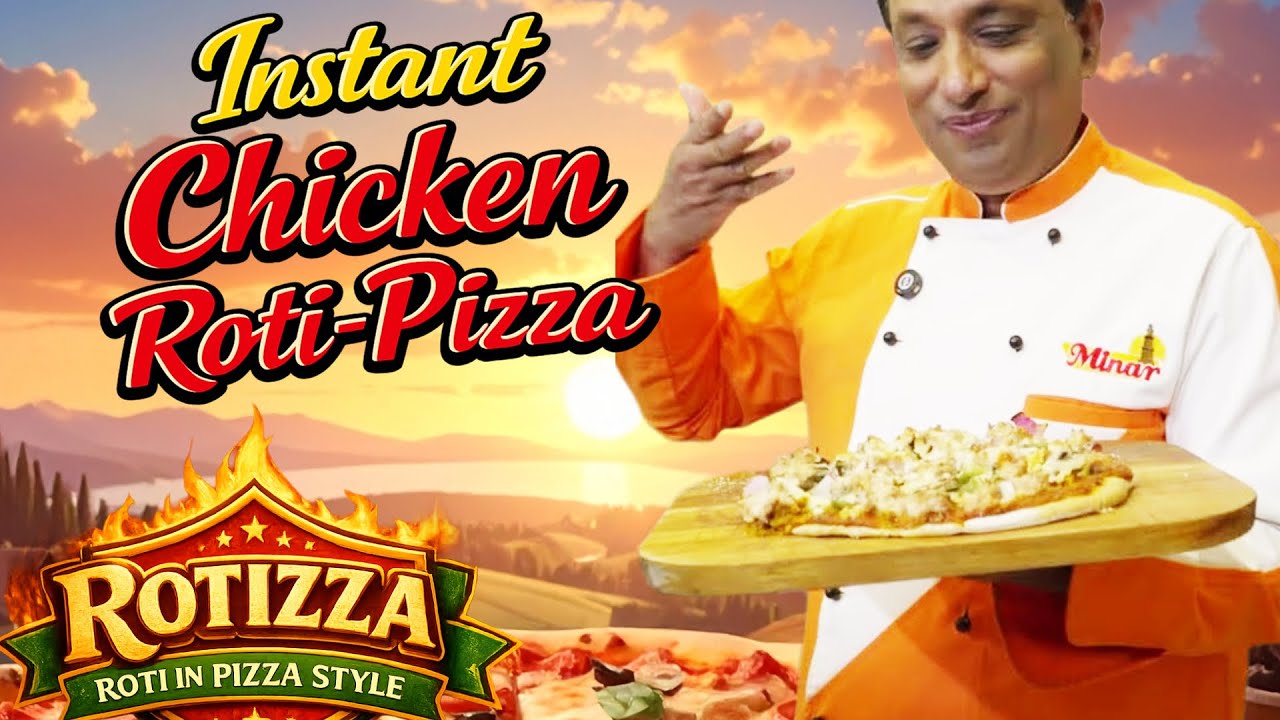 Ramadan Special - Iftar Hero! Chicken Rotizza - Roza Break Special:  (Roti Pizza) — No Pizza Base!