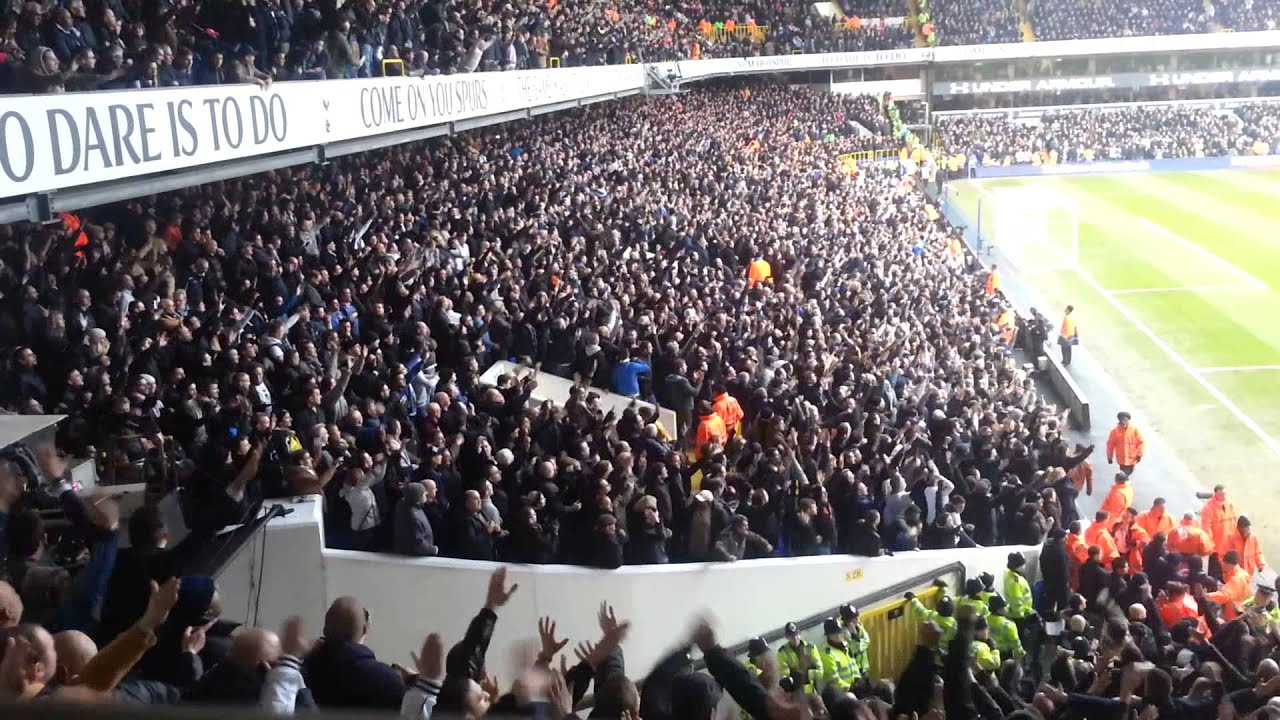 Tottenham Fans Celebrating Against Arsenal 2-1 03/03/13