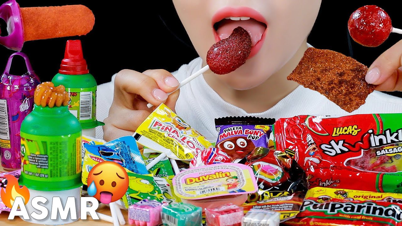 ASMR Mexican Candy Eating Sounds | 멕시코 불량식품 먹방 | MINEE EATS