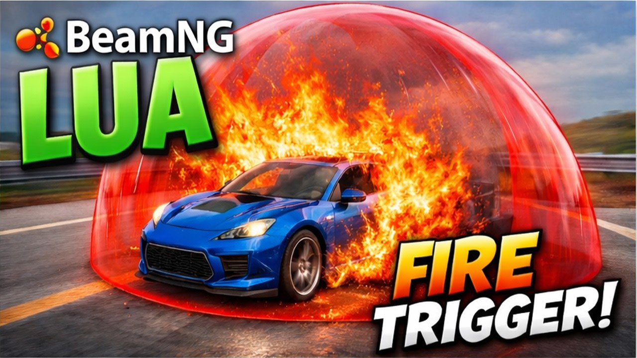 🔥 Урок по BeamNG на Lua: Перемещающийся триггер, поджигающий транспортные средства