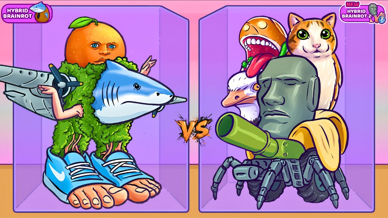 Merge Fellas HYBRID BRAINROT vs HYBRID BRAINROT 2 ⁉️ Boss + Boss I New Update - Reaching Max Level!