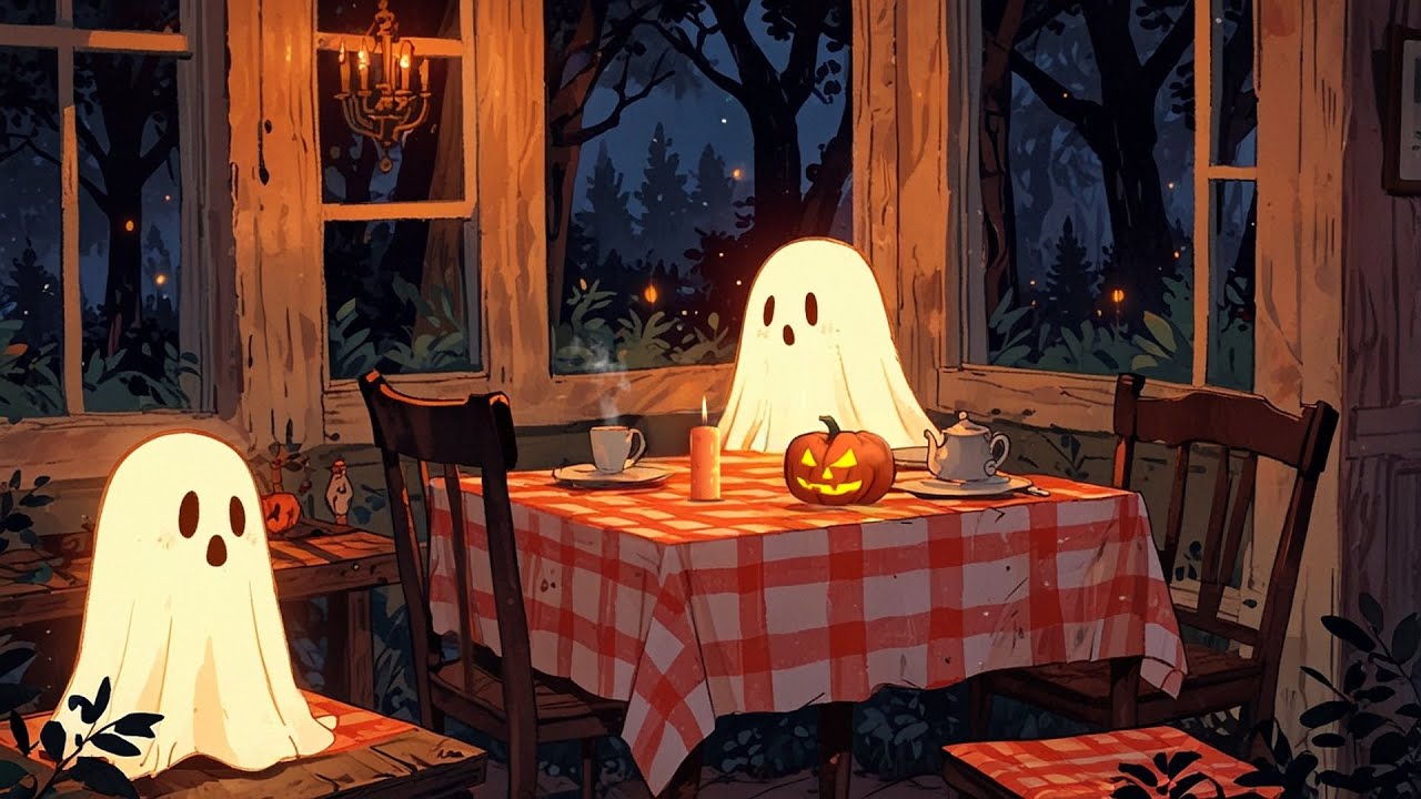 Little ghosts in a cozy cottage 🌙✨ | Soft vintage music
