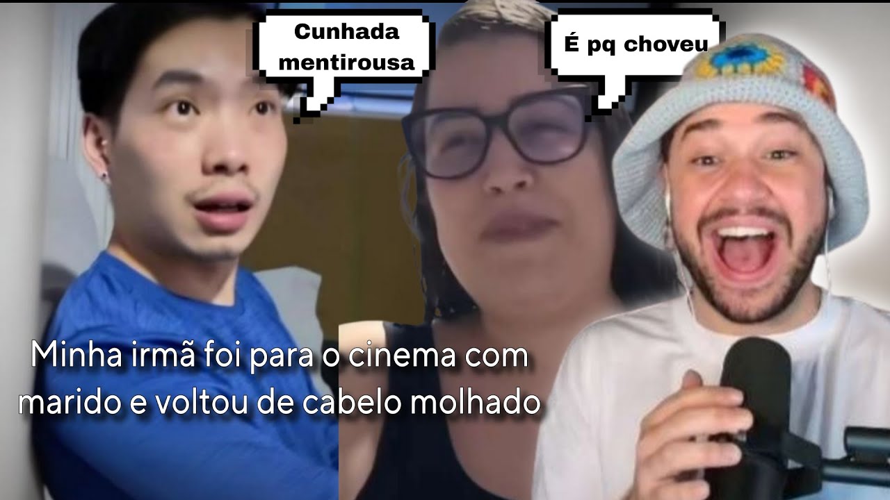 Minha IRMÃ foi para o CINEMA e voltou com CABELO MOLHADO - Brino reagindo a Tiktoks