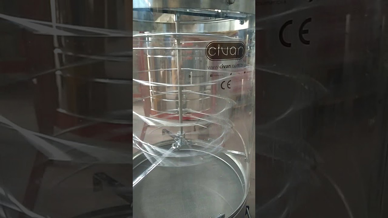Civan Arıcılık: Şeffaf 4 l&uuml; S&uuml;zme Makinesi / Transparent Honey Extractor for 4 Frames