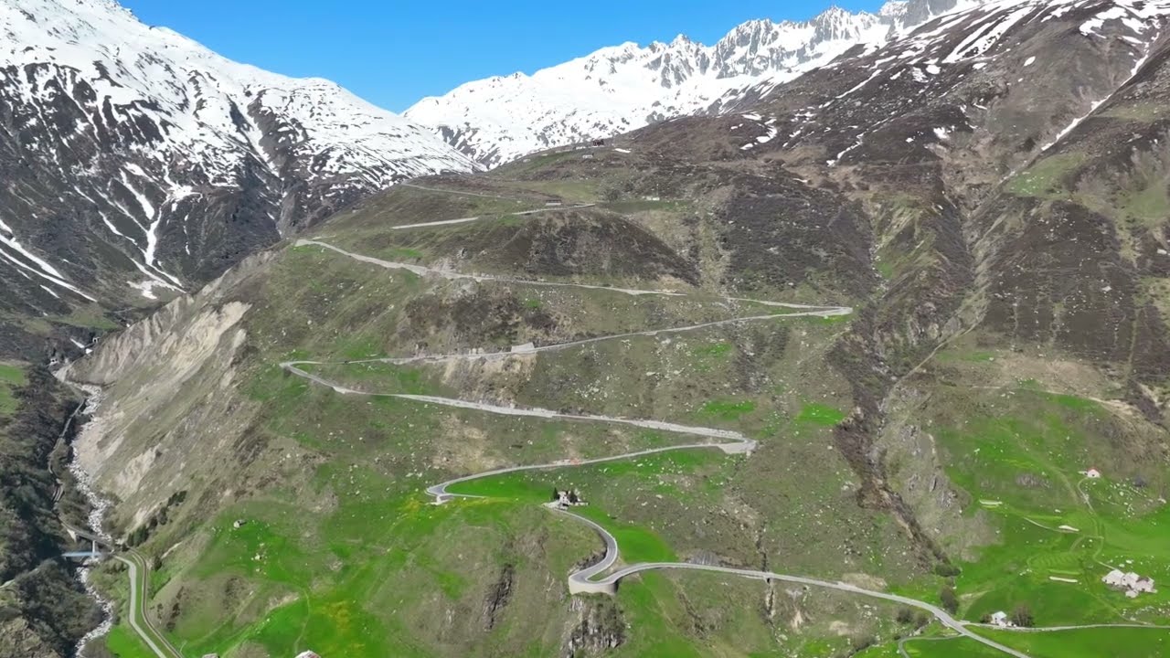 SWITZERLAND-4k Drone Footage-Exploring the Furkapass