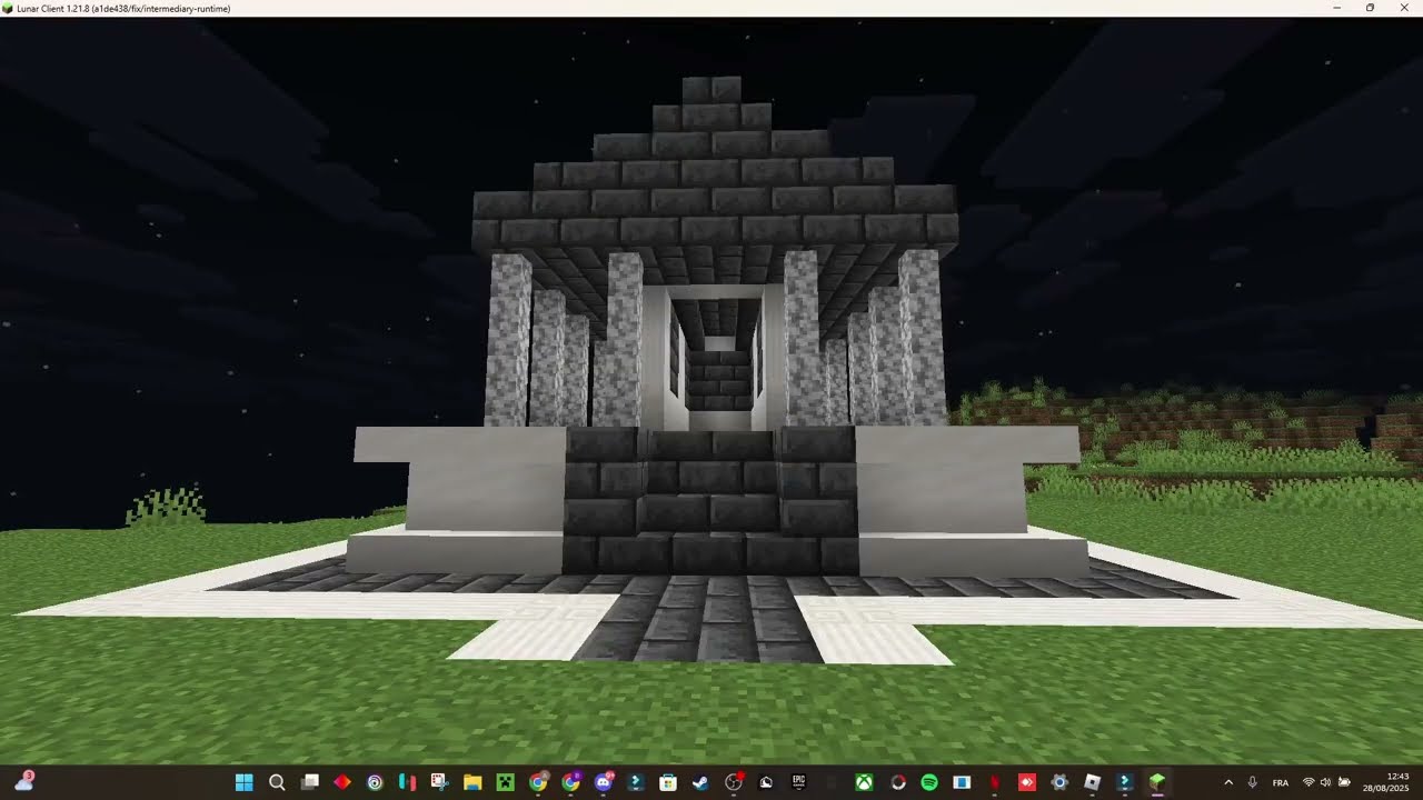 j'ai crée 2 temples sur minecarft